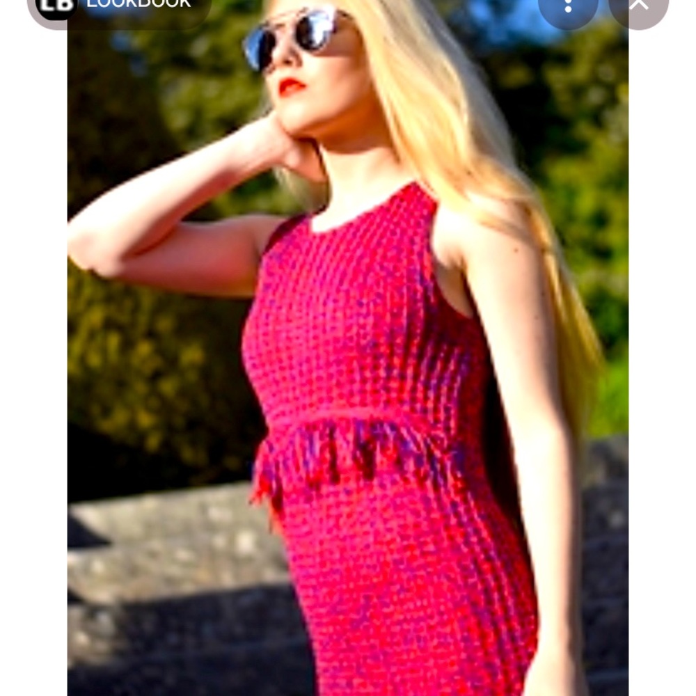 TopShop Red Knit Dress SZ 4 NWT